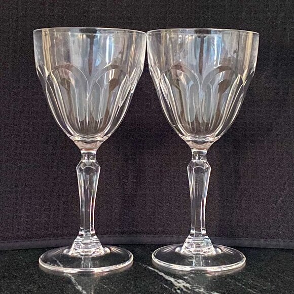 Water Goblet Wine Glass Washington by Cristal D'Arques Durand Set of 2 - Picture 1 of 9